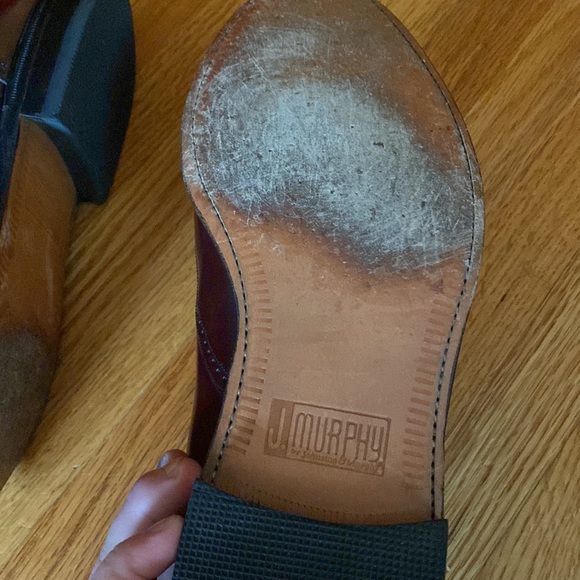 Mens Burgundy Slip on Wing tip with Tassels - Picture 9 of 10